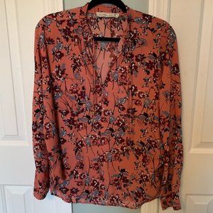 Abercrombie & Fitch Pink Floral Tunic Blouse, Size Medium